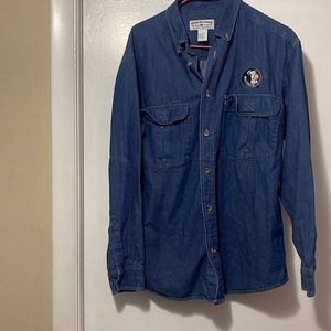 Boca Classics FSU Denim button down small